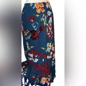 B.O.G. Collective skirt pull in elastic waist ruffled @bottom floral Sz Med NWT